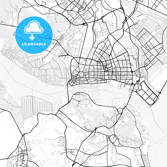 Vector PDF map of Shantou, China