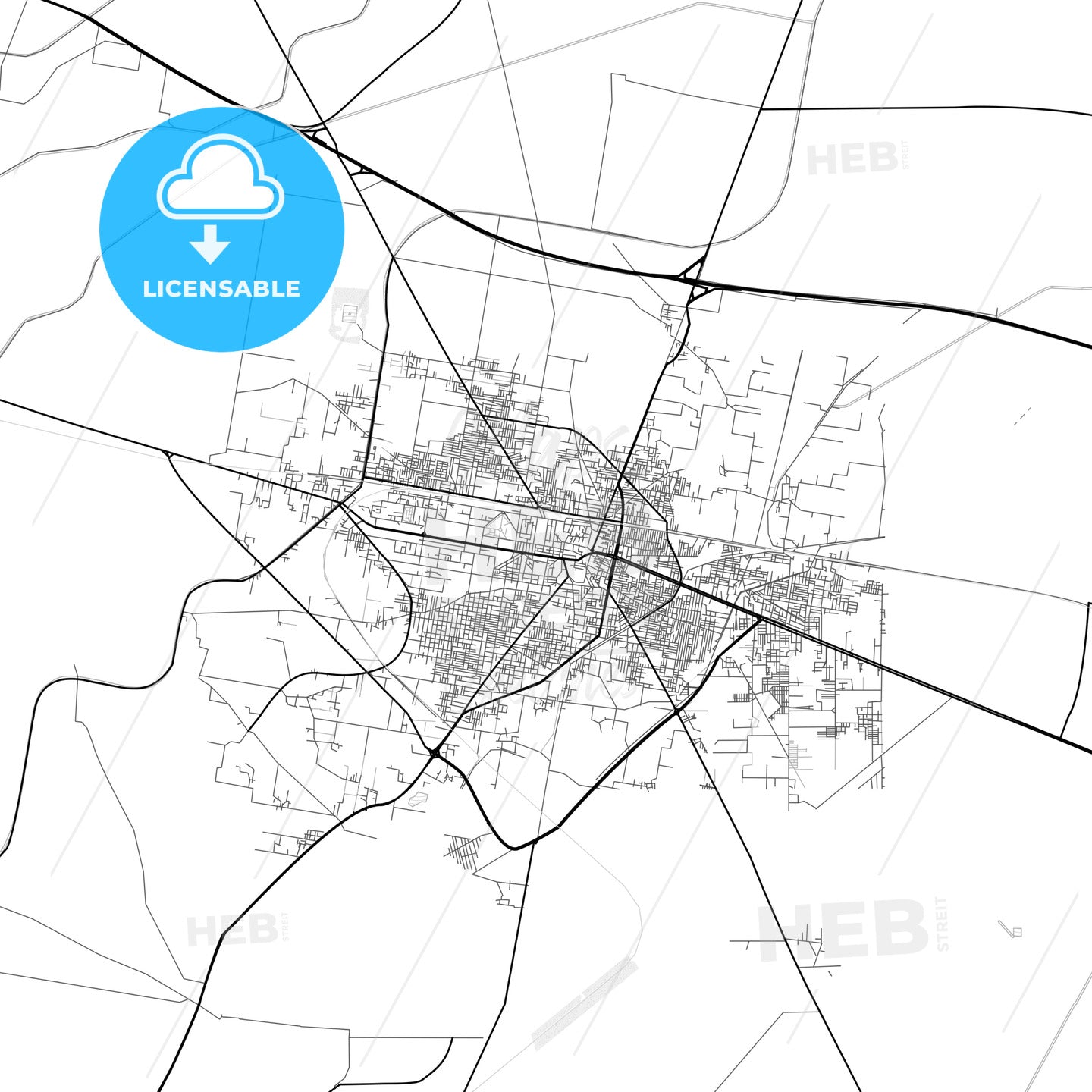 Vector PDF map of Sheikhupura, Pakistan