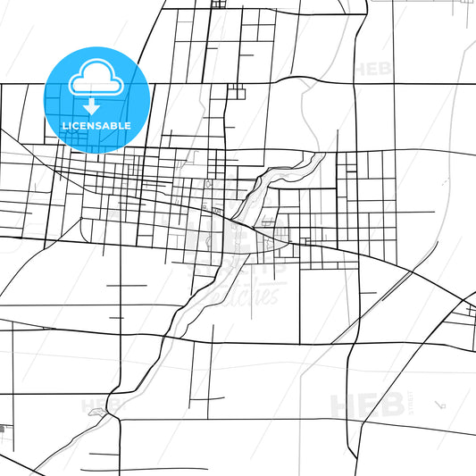 Vector PDF map of Shouguang, China