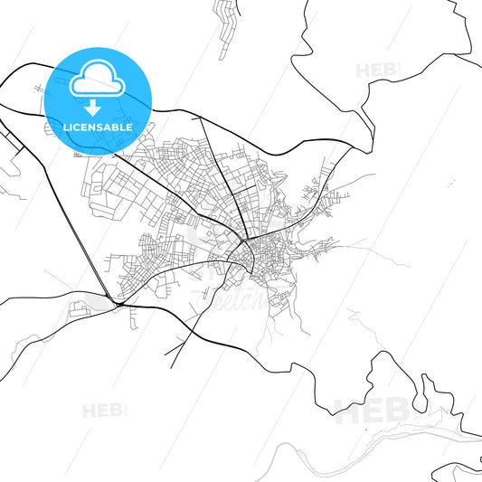 Vector PDF map of Siirt, Turkey