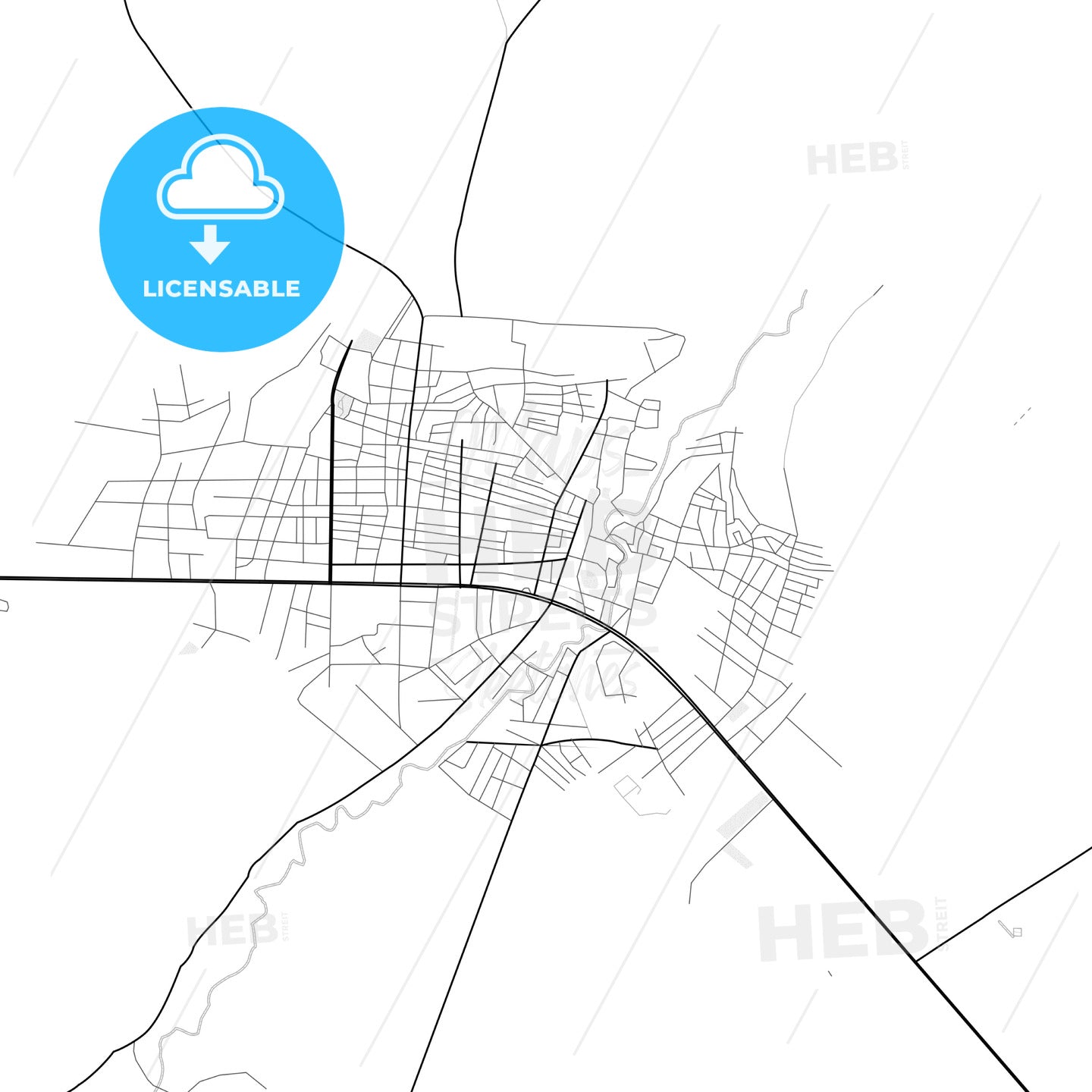 Vector PDF map of Silopi, Turkey