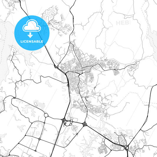 Vector PDF map of Simoes Filho, Brazil