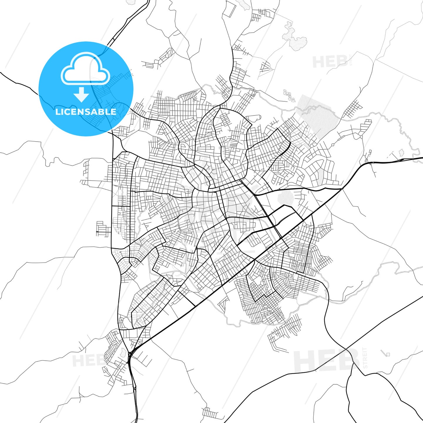 Vector PDF map of Sincelejo, Colombia