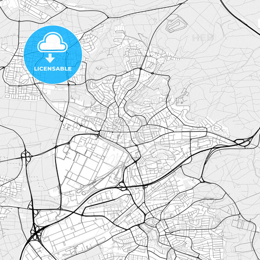 Vector PDF map of Sindelfingen, Germany