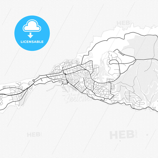 Vector PDF map of Sinop, Turkey
