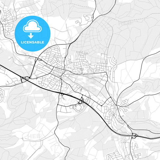 Vector PDF map of Sinsheim, Germany