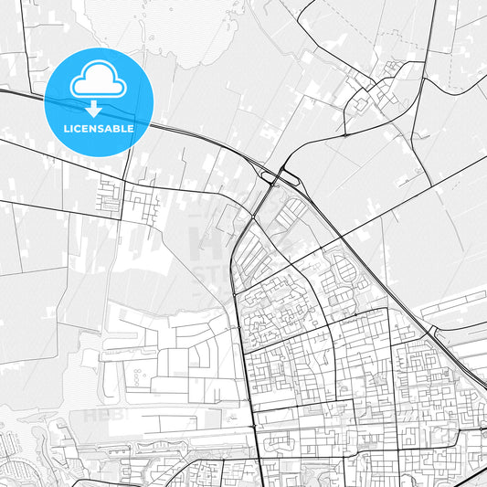 Vector PDF map of Smallingerland, Netherlands