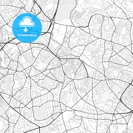 Vector PDF map of Smethwick, England