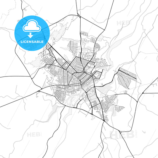 Vector PDF map of Sobral, Brazil