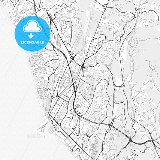 Vector PDF map of Sochi, Russia