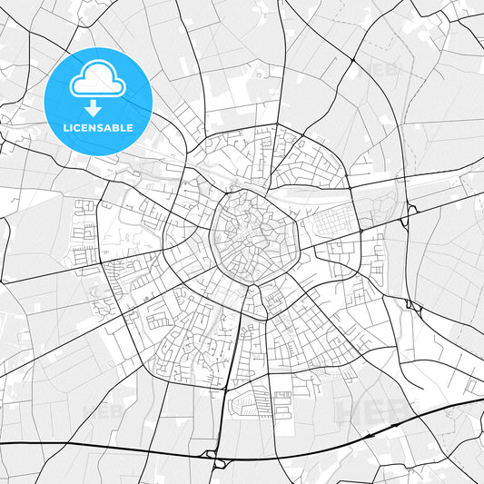 Vector PDF map of Soest, Germany