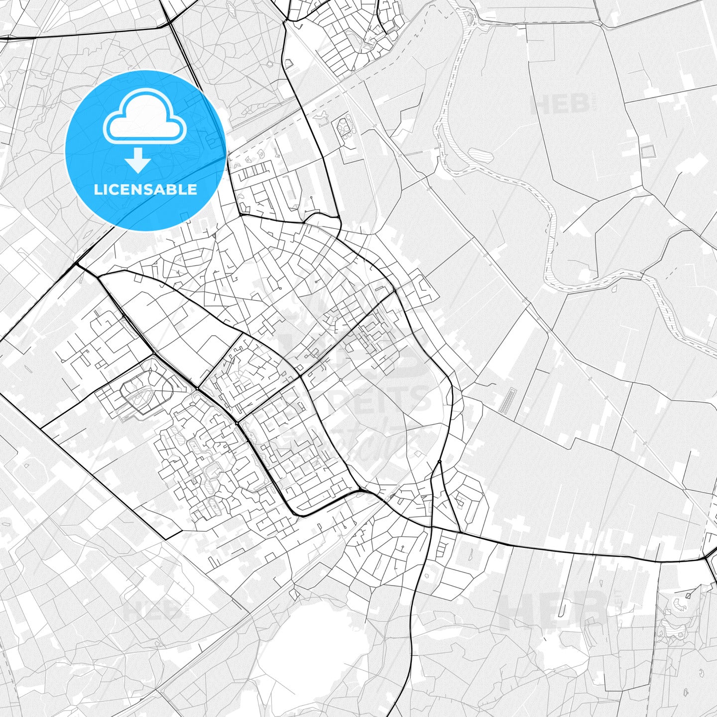 Vector PDF map of Soest, Netherlands