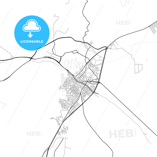 Vector PDF map of Söke, Turkey