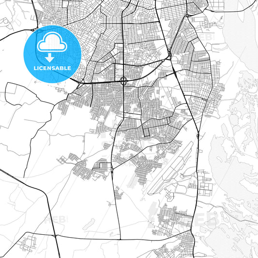 Vector PDF map of Soledad, Colombia