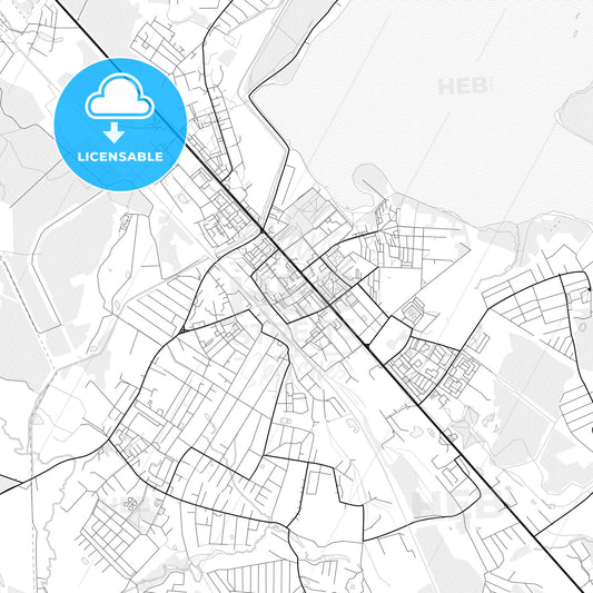 Vector PDF map of Solnechnogorsk, Russia