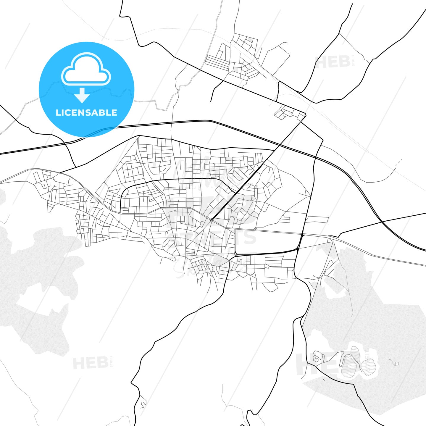 Vector PDF map of Soma, Turkey