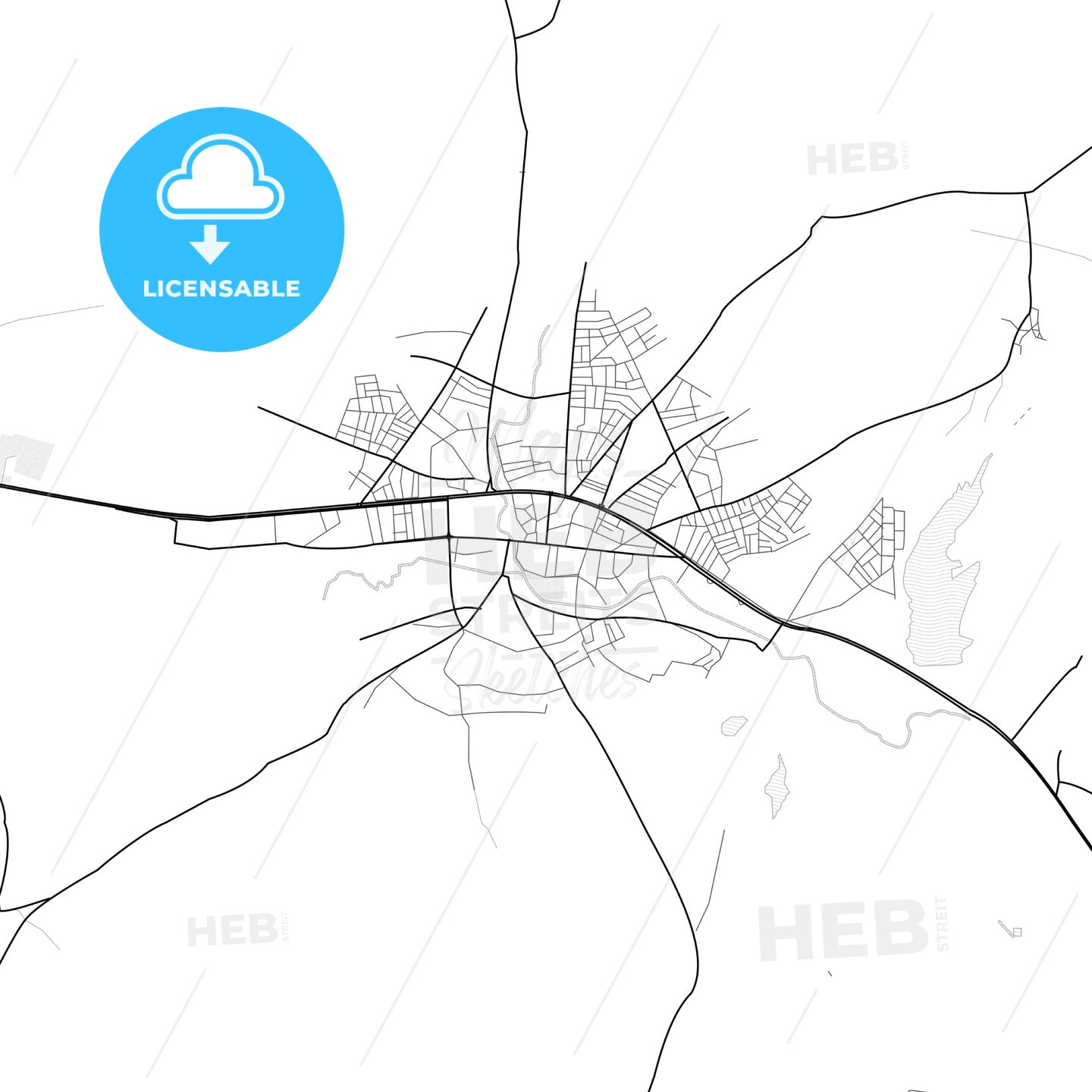 Vector PDF map of Sorgun, Turkey