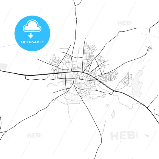 Vector PDF map of Sorgun, Turkey