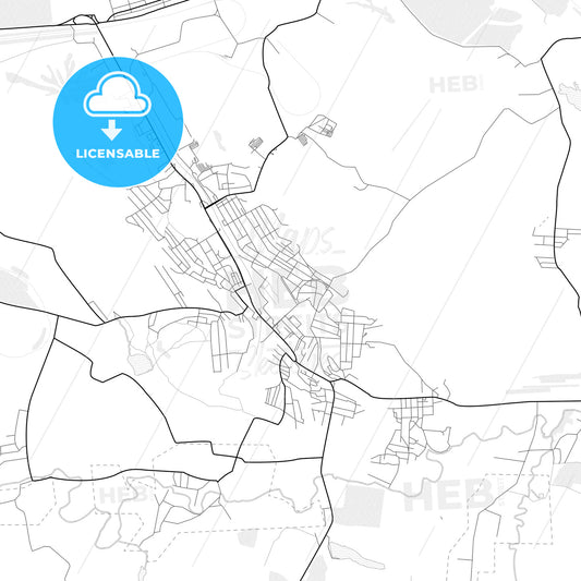 Vector PDF map of Sorokyne, Ukraine