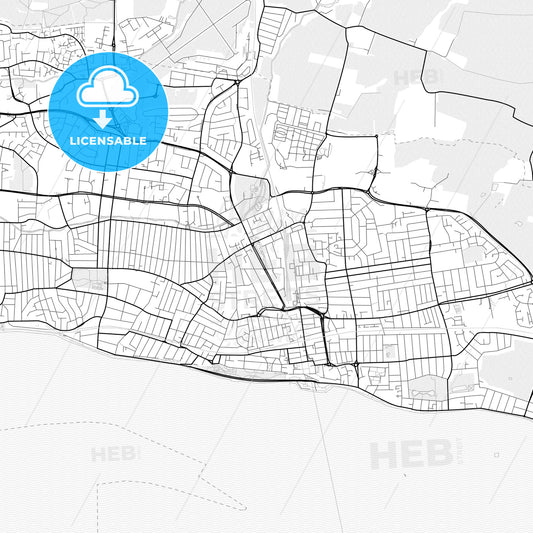 Vector PDF map of Southend-on-Sea, England