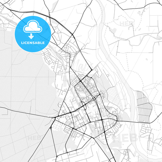 Vector PDF map of Stalowa Wola, Poland