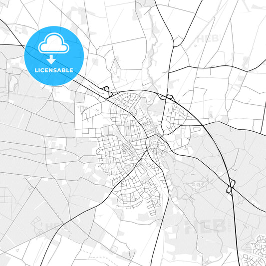 Vector PDF map of Steinfurt, Germany