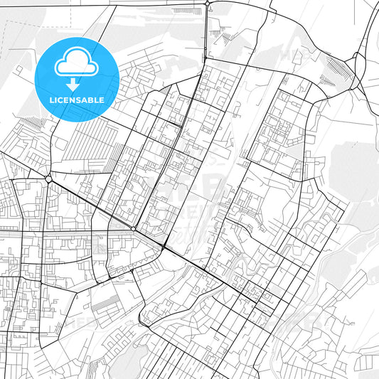 Vector PDF map of Sterlitamak, Russia