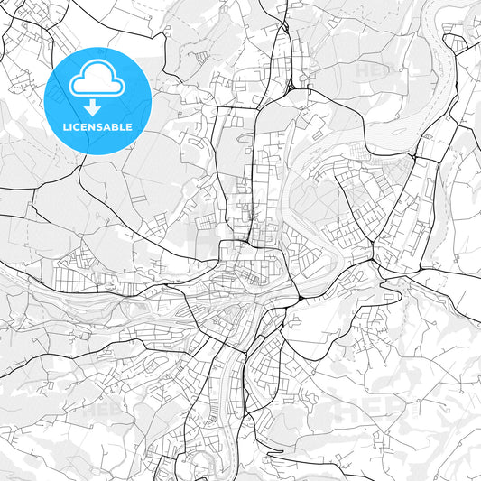 Vector PDF map of Steyr, Austria