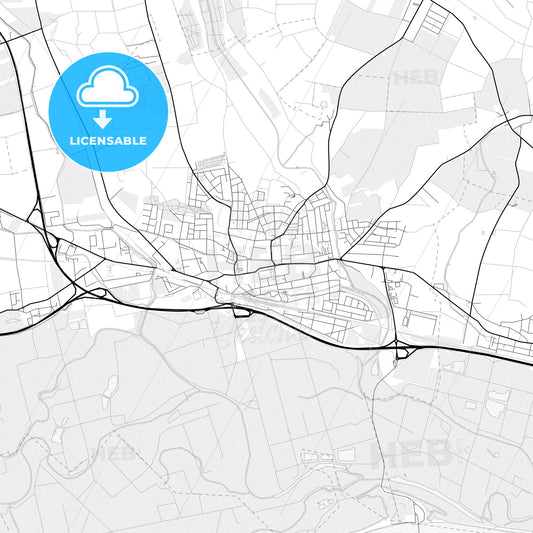 Vector PDF map of Stockerau, Austria