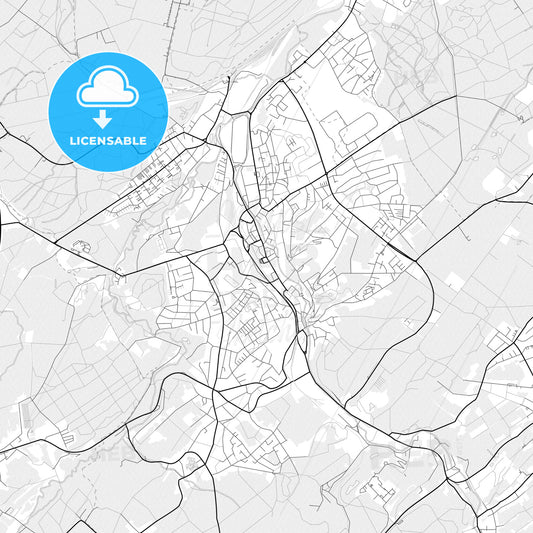 Vector PDF map of Stolberg (Rheinland), Germany