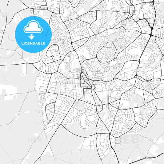 Vector PDF map of Stourbridge, England