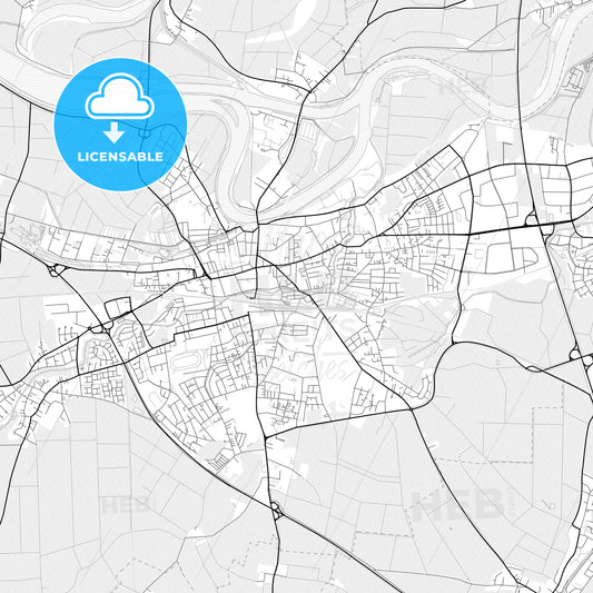 Vector PDF map of Straubing, Germany