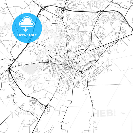 Vector PDF map of Suffolk, Virginia, United States