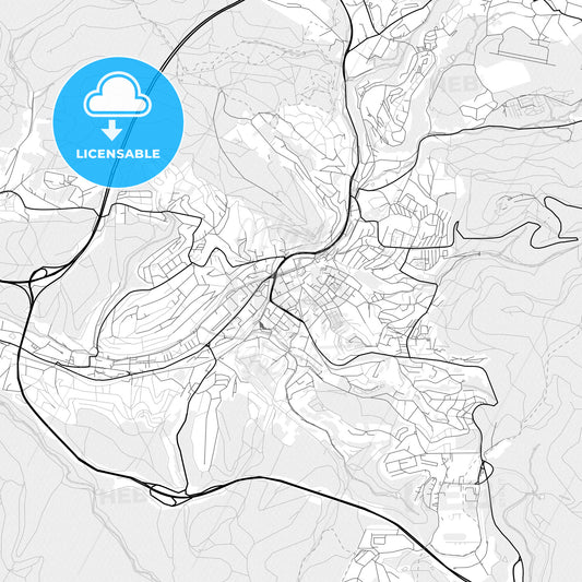 Vector PDF map of Suhl, Germany