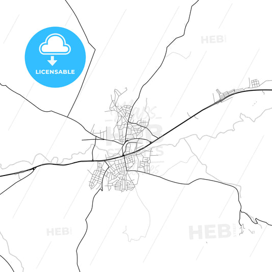 Vector PDF map of Sungurlu, Turkey