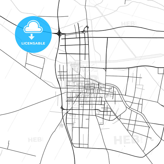 Vector PDF map of Suzhou, China