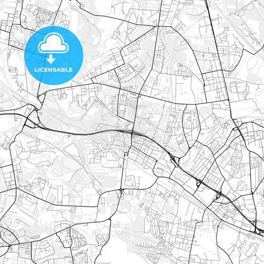 Vector PDF map of Świętochłowice, Poland