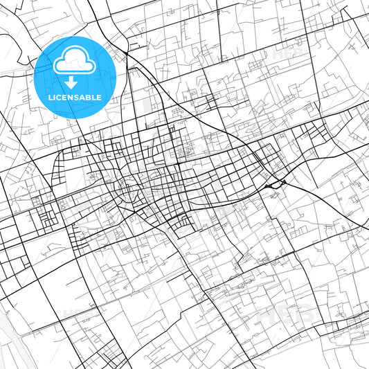 Vector PDF map of Taixing, China