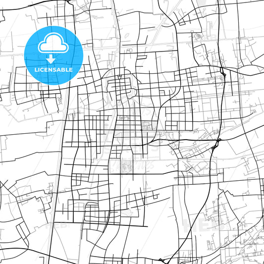 Vector PDF map of Taizhou, China