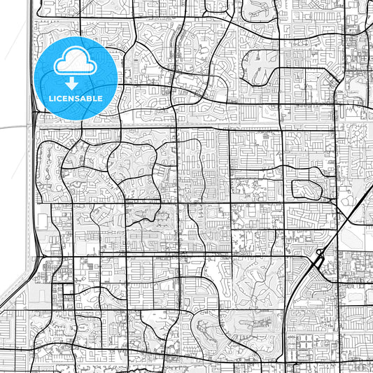 Vector PDF map of Tamarac, Florida, United States