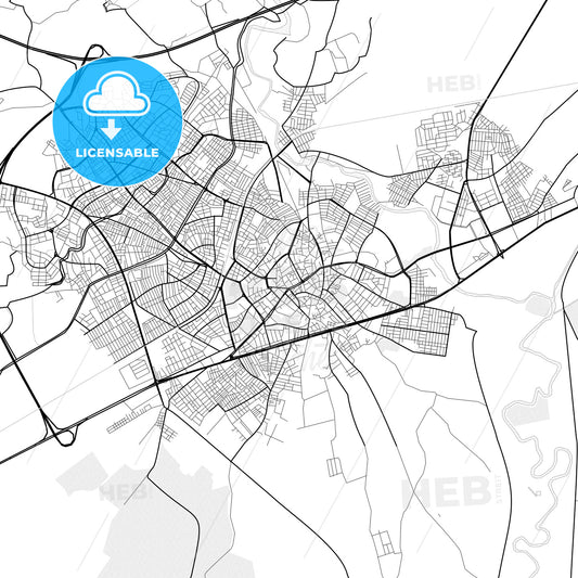 Vector PDF map of Tarsus, Turkey