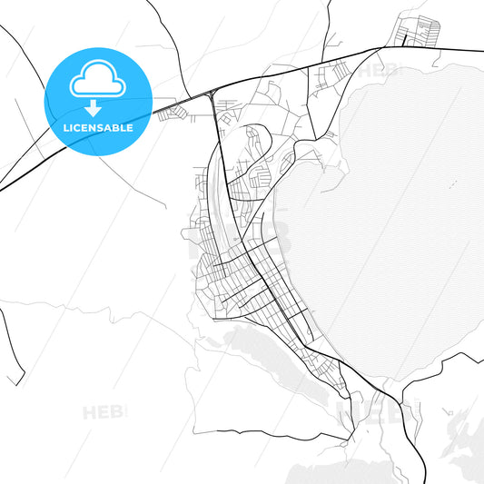 Vector PDF map of Tatvan, Turkey