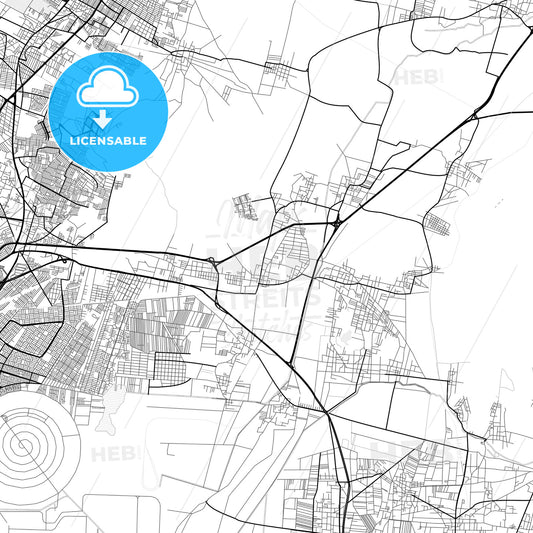 Vector PDF map of Tepexpan, Mexico