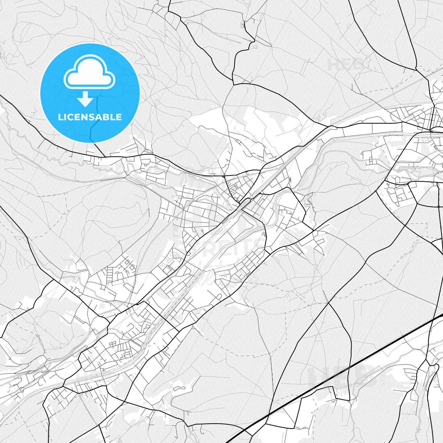 Vector PDF map of Ternitz, Austria