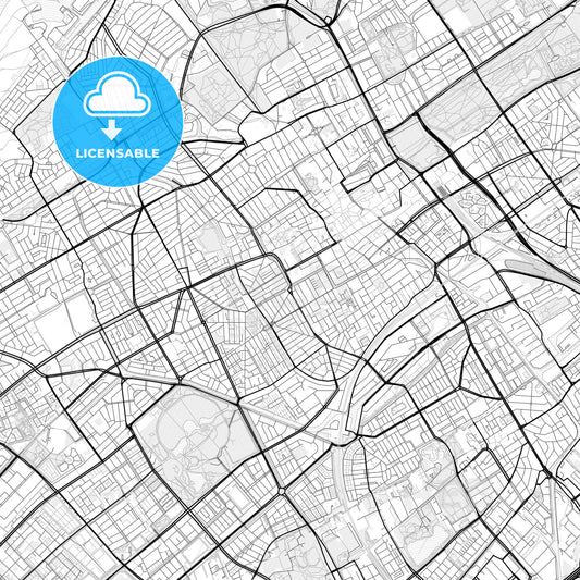 Vector PDF map of The Hague, Netherlands