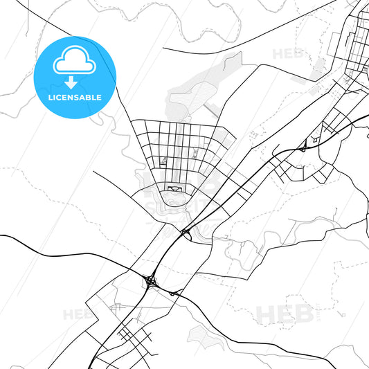 Vector PDF map of Tieling, China