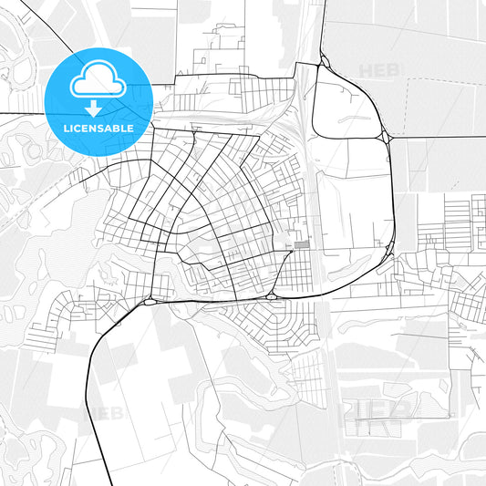 Vector PDF map of Timashyovsk, Russia