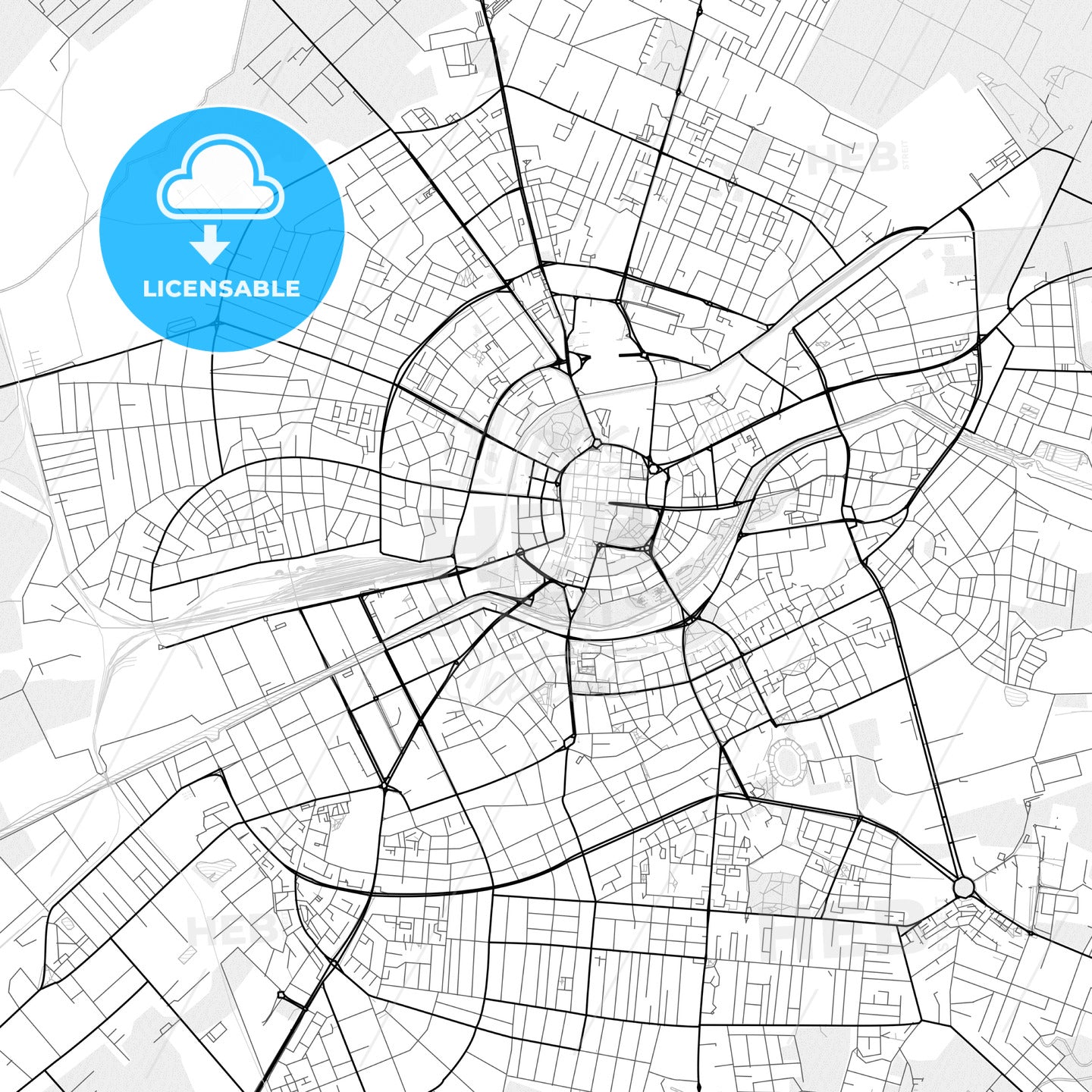 Vector PDF map of Timișoara, Romania