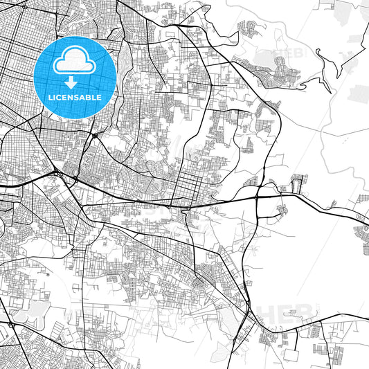 Vector PDF map of Tonalá, Mexico