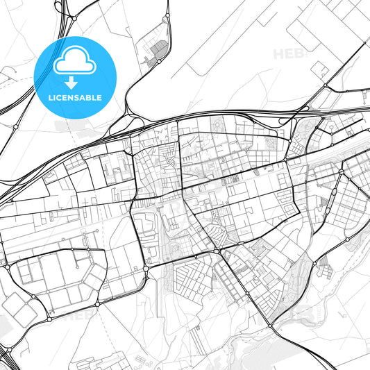 Vector PDF map of Torrejón de Ardoz, Spain